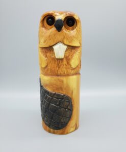 Beaver Carving Front View