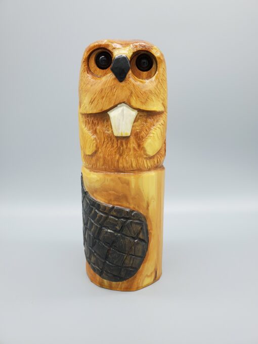 Beaver Carving Front View