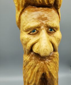 wood spirit face right view